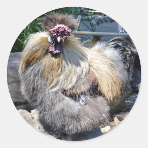 Fluffy Charm Imperfektion: En unik Silky Tupp Runt Klistermärke