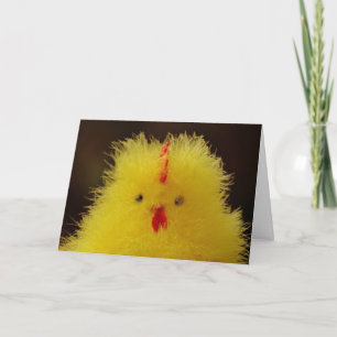 Fluffy Chick Greeting Card Helgkort