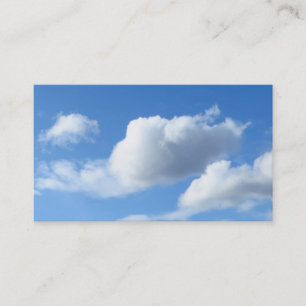 Fluffy Clouds i Blå himmel Visitkort