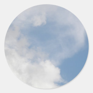 Fluffy Clouds Stickers Runt Klistermärke