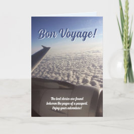 Fluffy Clouds Travel Bon Voyage Kort