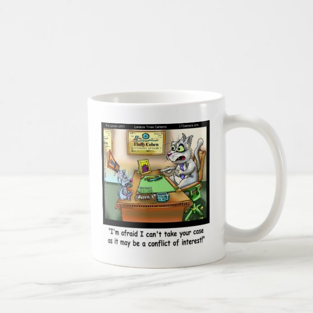 Fluffy Cohen Advokat @Claw Rolig Katt & Jurist Kaffemugg (Höger)