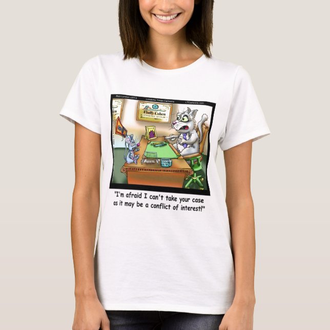 Fluffy Cohen Advokat @Claw Rolig Katt & Jurist Tee Shirt (Framsida)