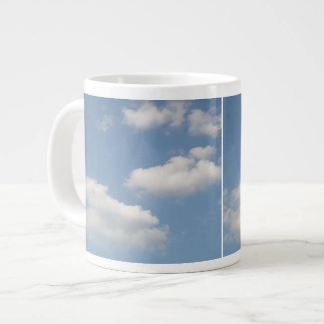 Fluffy Cumulus Clouds Mugg Jumbo Mugg (Framsida vänster)