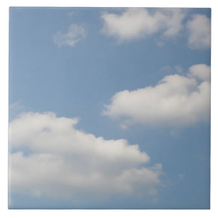 Fluffy Cumulus Clouds Tile Kakelplatta