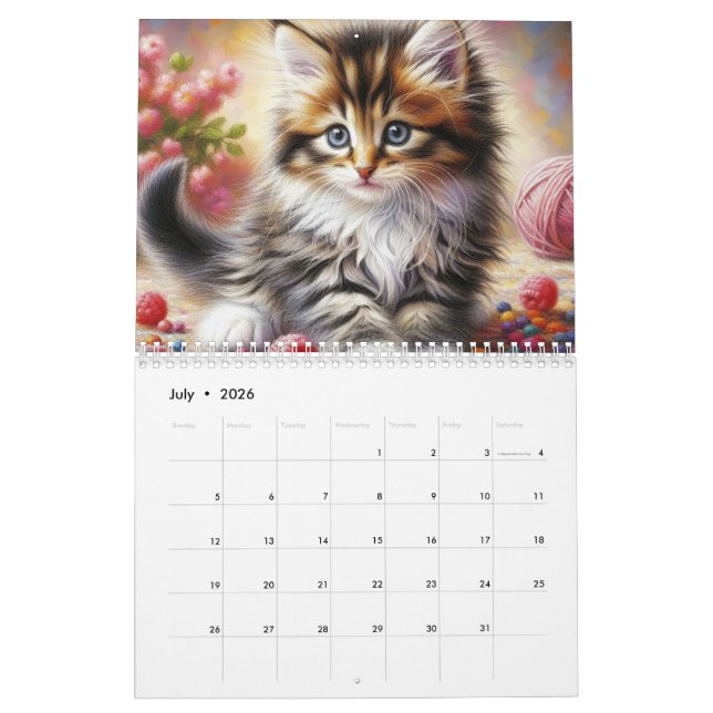 Fluffy Cute Kittens Kalender (Jul 2026)