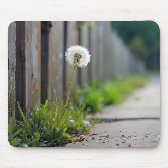 Fluffy Dandelion-odling i en idepromenad Musmatta (Framsidan)