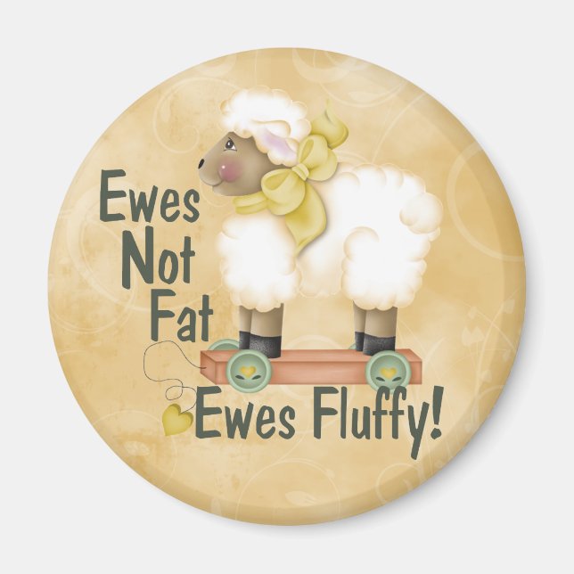 Fluffy Ewes Magnet (Framsidan)