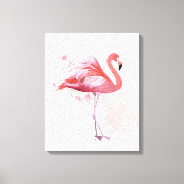 Fluffy Flamingo Canvastryck (Framsida)
