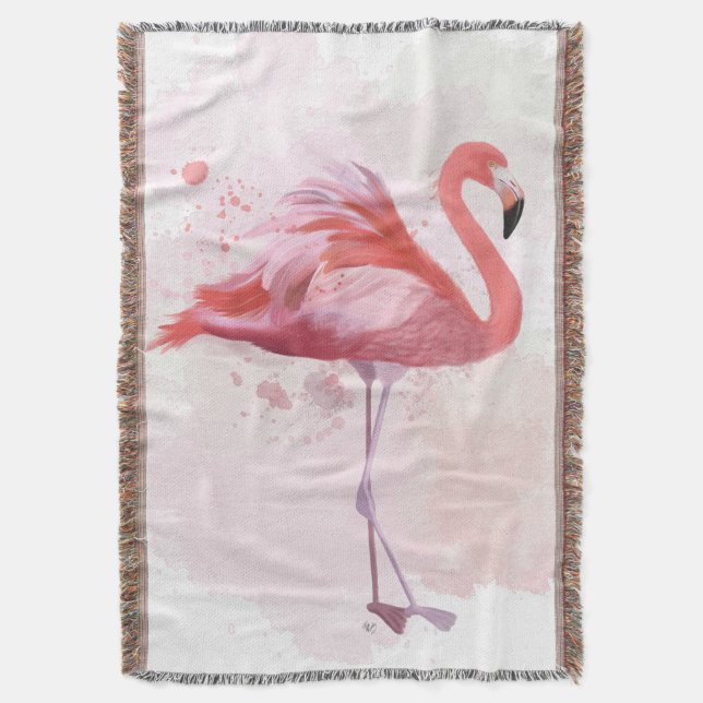 Fluffy Flamingo Filt (Framsidan Vertikal)