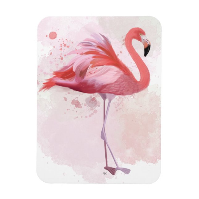 Fluffy Flamingo Magnet (Vertikal)