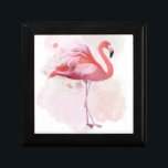 Fluffy Flamingo Minnesask<br><div class="desc">’Fluffy Flamingo’ by Fab Funky.  Har en enda flamingo i vattenfärgen stil.</div>