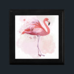 Fluffy Flamingo Minnesask<br><div class="desc">’Fluffy Flamingo’ by Fab Funky.  Har en enda flamingo i vattenfärgen stil.</div>