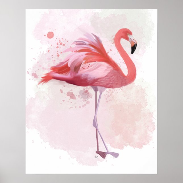 Fluffy Flamingo Poster (Framsidan)