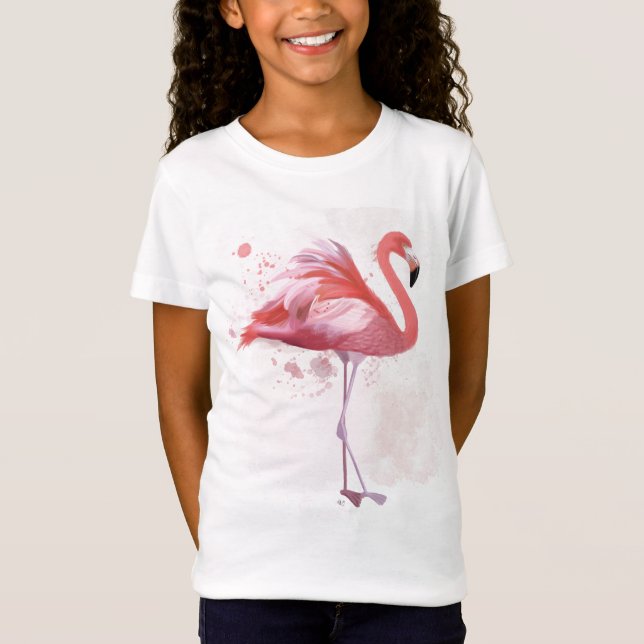 Fluffy Flamingo T Shirt (Framsida)