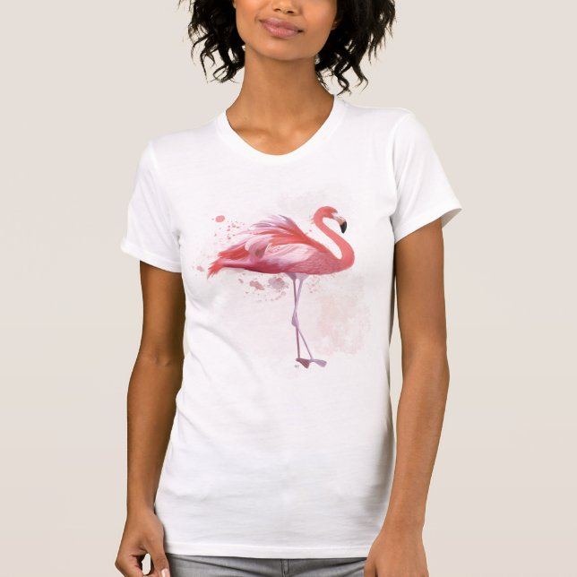 Fluffy Flamingo T Shirt (Framsida)