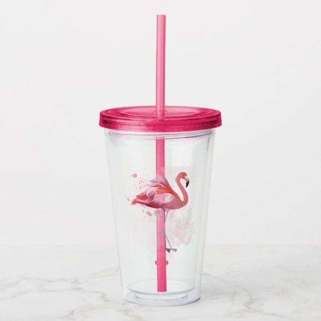 Fluffy Flamingo Take Away Mugg (Framsida)