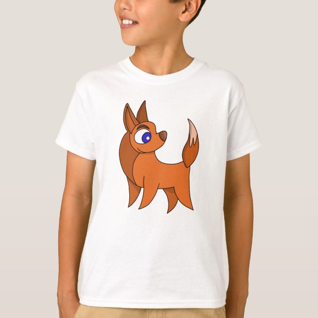 Fluffy Fox T Shirt (Framsida)
