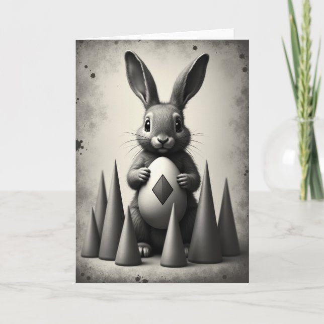 Fluffy Friend Egg Keepsake Card Kort (Framsida)
