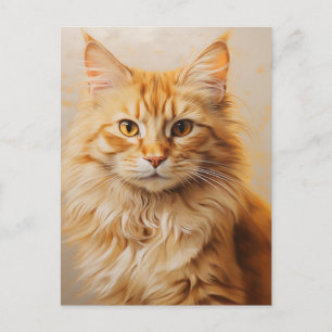 Fluffy Ginger Cat Vykort