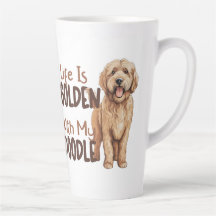 Fluffy Goldendoodle Latte Mugg