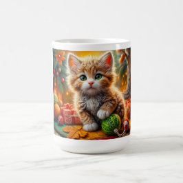 Fluffy jul Kitten Kaffemugg