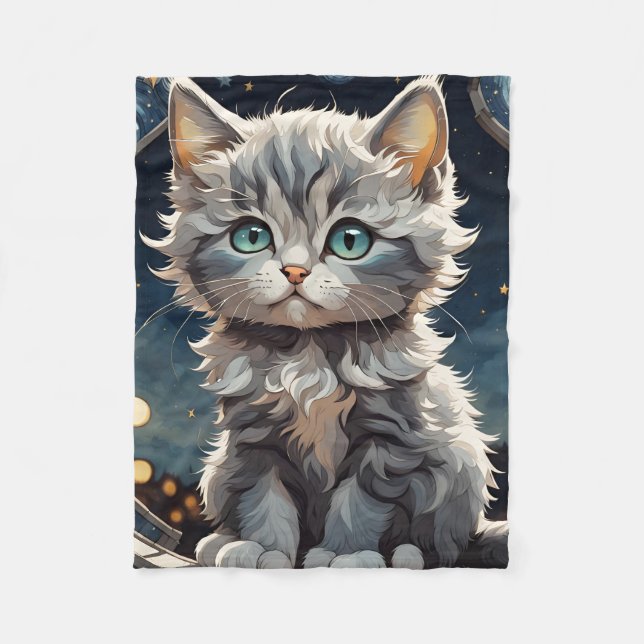 Fluffy Kitten Fleecefilt (Framsidan)