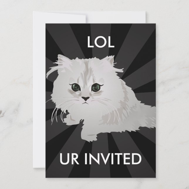 Fluffy Kitten-inbjudan Inbjudningar (Framsida)