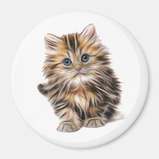 Fluffy Kitten Magnet (Framsidan)