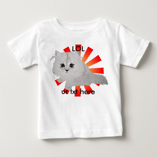 Fluffy Kitten Shirt T-shirt (Framsida)
