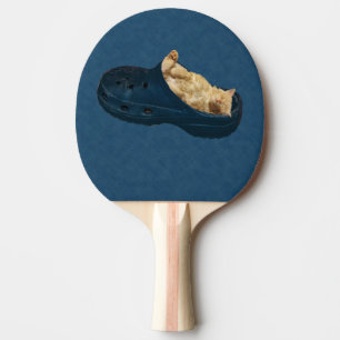 Fluffy Kitten, som sover i krokskon, Paddle Pingisracket