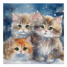 Fluffy Kittens Perfect Poster