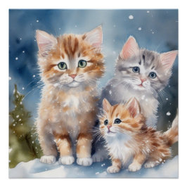 Fluffy Kittens Perfect Poster