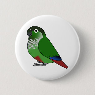 Fluffy normal grönt-kontrollerad konure parrot-tec knapp