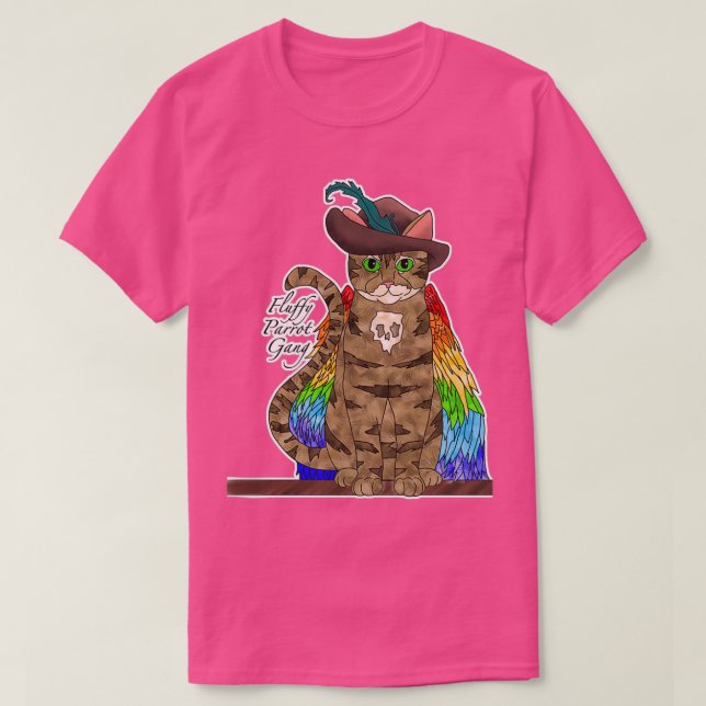 Fluffy parrot gang t shirt (Design framsida)