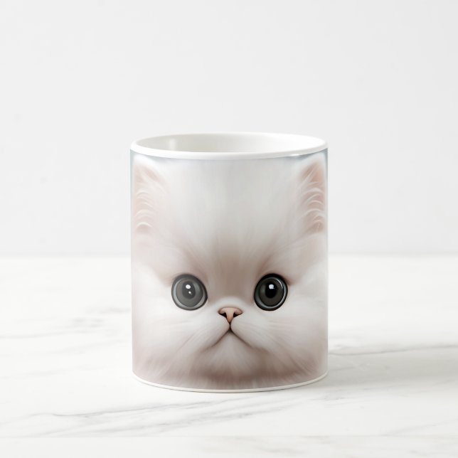 Fluffy Persian Nursery Cat Art Kaffemugg (Center)