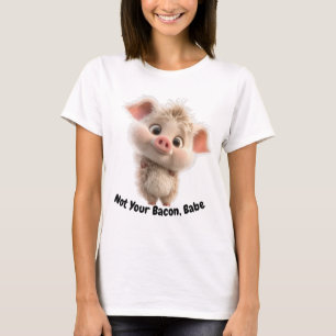 Fluffy Piglet med stort Ögon - var snäll och gå Ve T Shirt