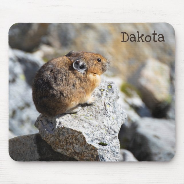 Fluffy Pika Anpassningsbar Musmatta (Framsidan)