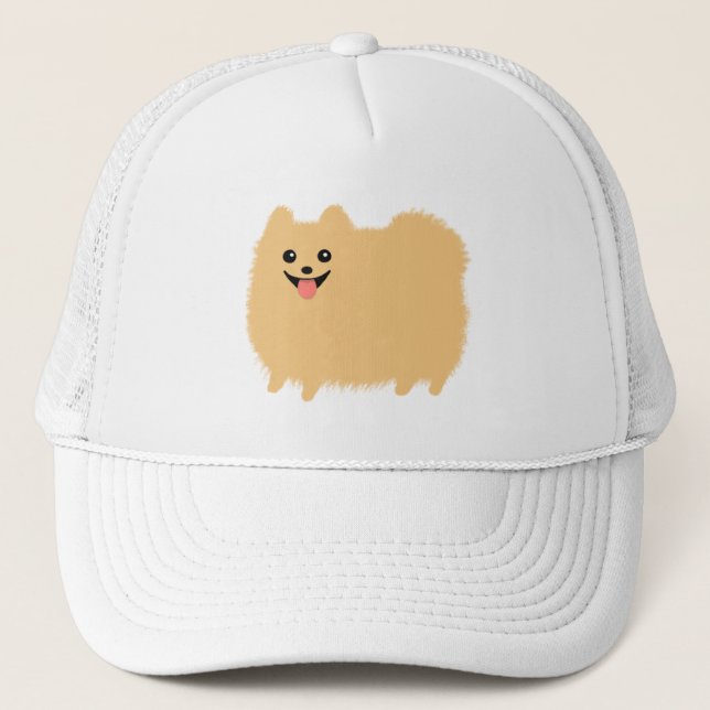 Fluffy Pommern Cute Hund Keps (Framsida)