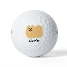 Fluffy Pommern Cute Hund med eget namn