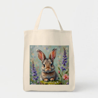 Fluffy Rabbit i Fält i Flowers Tygkasse