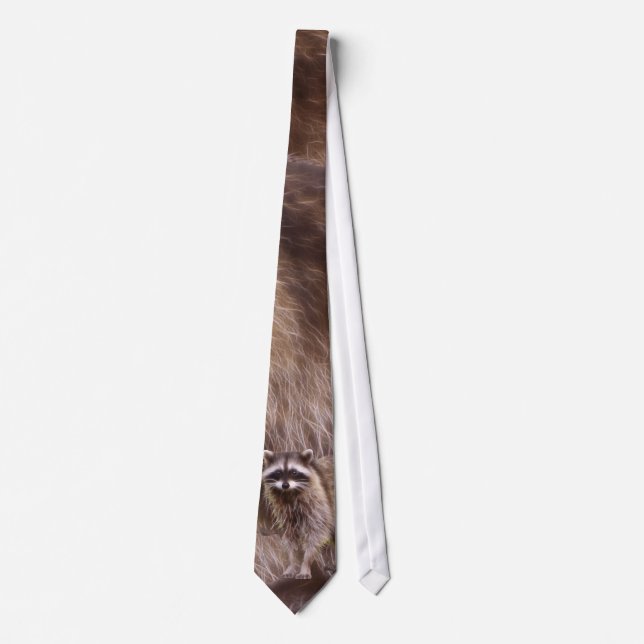 Fluffy Raccoon Wildlife Art Neckwear (Framsida)