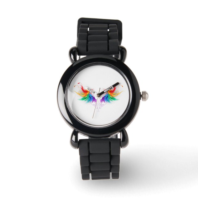 Fluffy Rainbow Vingar Armbandsur (Framsida)