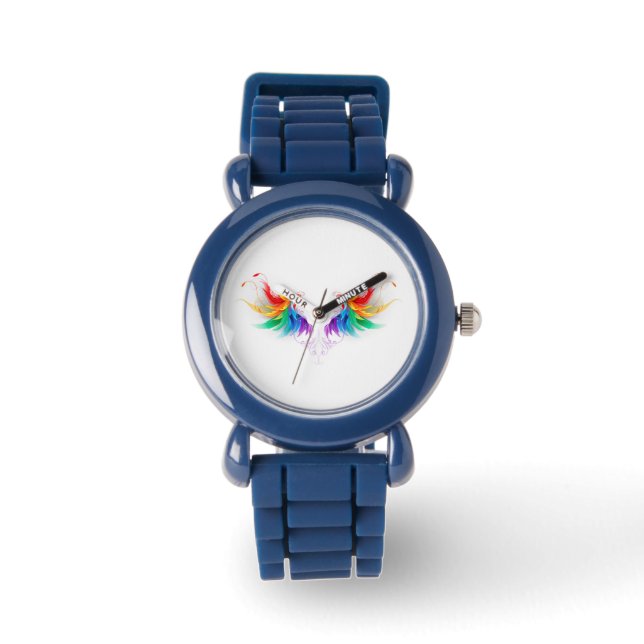 Fluffy Rainbow Vingar Armbandsur (Framsida)