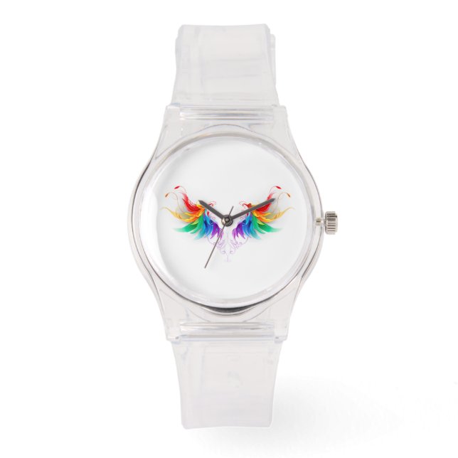 Fluffy Rainbow Vingar Armbandsur (Framsida)