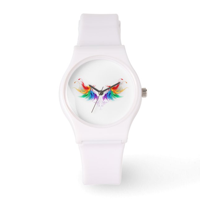 Fluffy Rainbow Vingar Armbandsur (Framsida)