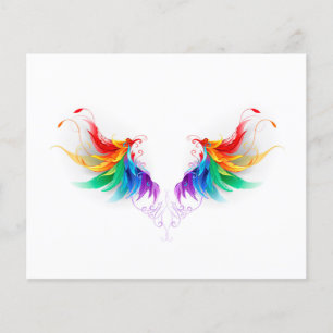 Fluffy Rainbow Vingar Flygblad