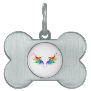 Fluffy Rainbow Vingar ID-bricka Husdjur