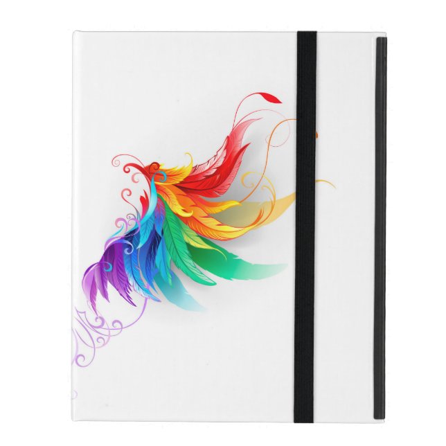 Fluffy Rainbow Vingar iPad Fodral (Framsidan Closed)