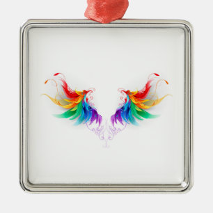 Fluffy Rainbow Vingar Julgransprydnad Metall